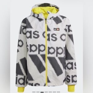 Adidas Kids Jacket - Black and Yellow